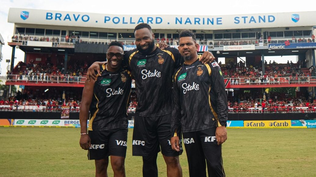 QUEEN'S PARK OVAL STAND NAMED IN HONOUR OF TRINIDAD & TOBAGO T20 LEGENDS SUNIL NARINE, DWAYNE BRAVO AND KIERON POLLARD