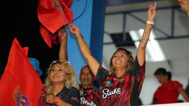 TKR fans come out with tremendous Support at the Queen's Park Oval